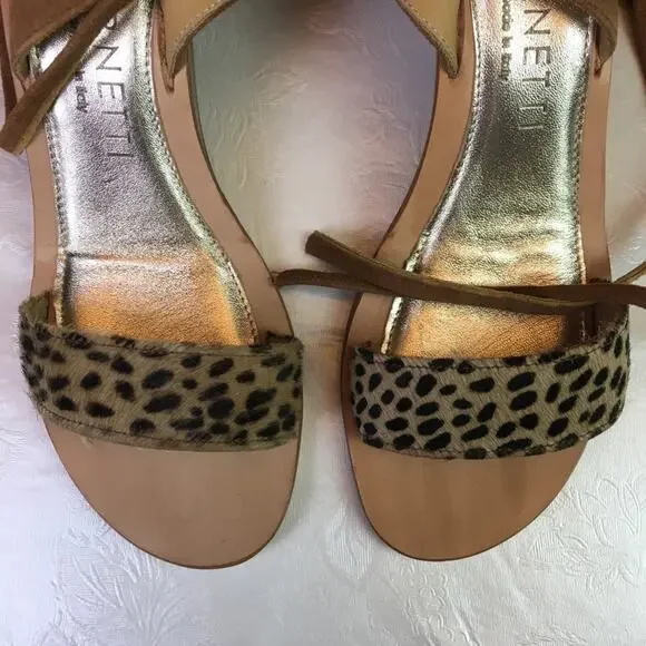 Cornetti Tropea Wedge Cheetah Print Sandals 36 - Picture 4 of 16